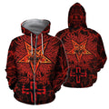 SATANIC TRIBAL 3D ALL OVER PRINTED HOODIE MP858-Apparel-MP-zip-up hoodie-S-Vibe Cosy™