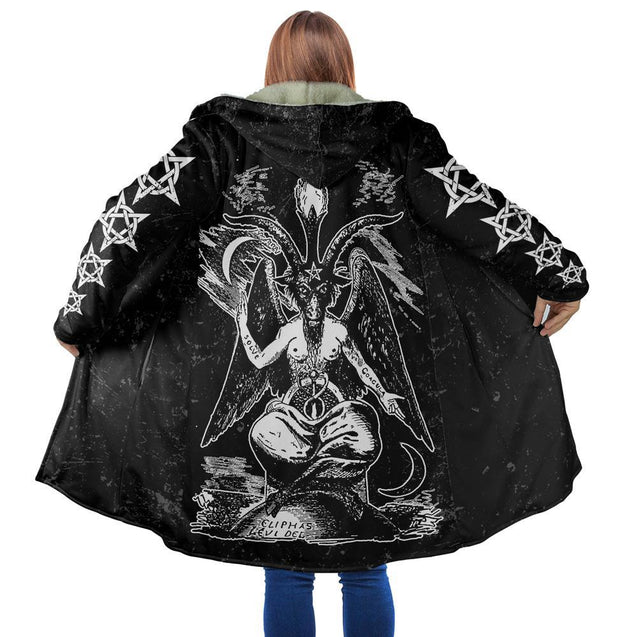 The Baphomet Hooded Coat MP853-Apparel-MP-Coat-S-Vibe Cosy™