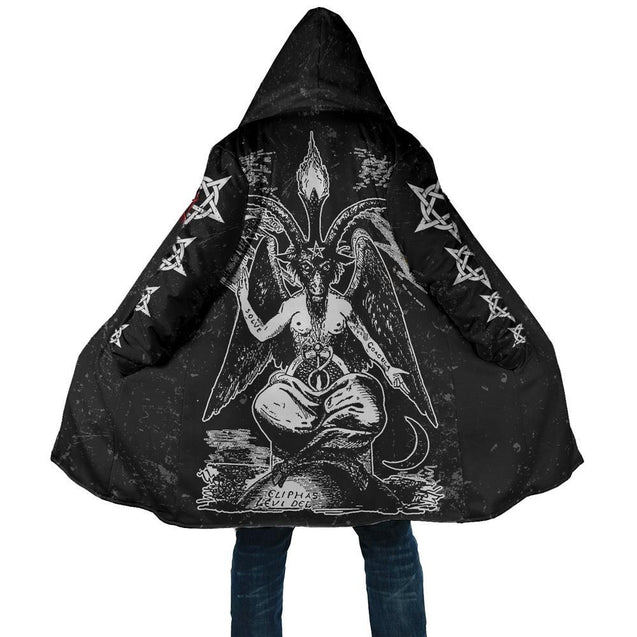 The Baphomet Hooded Coat MP853-Apparel-MP-Coat-S-Vibe Cosy™