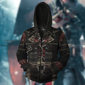 3D All Over Printed Assassin Knights Templar Tops-Apparel-MP-ZIPPED HOODIE-S-Vibe Cosy™