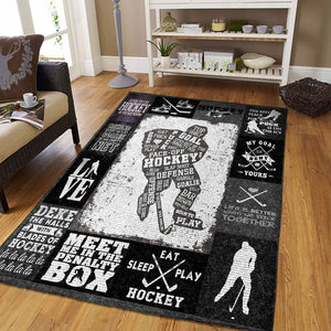 All Over Printed RECTANGLE HOCKEY GIFT AREA RUG XT 23022114.CXT
