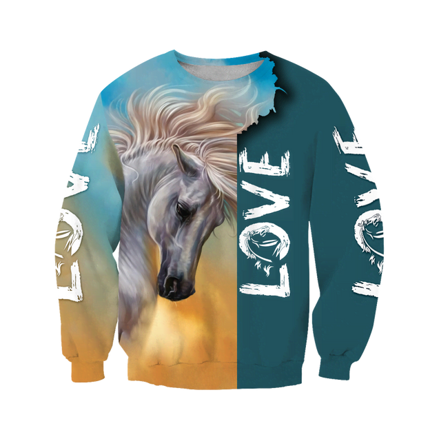 3D Arabian White Horse Shirt - Winter Set for Men and Women JJ16112-Apparel-NNK-Sweat Shirt-S-Vibe Cosy™