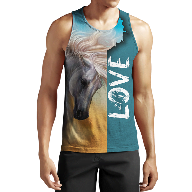 3D Arabian White Horse Shirt - Winter Set for Men and Women JJ16112-Apparel-NNK-Tank Top-S-Vibe Cosy™