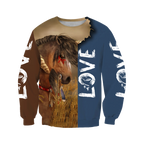 3D Akhal Teke Horse Shirt - Winter Set for Men and Women JJ1613-Apparel-NNK-Sweat Shirt-S-Vibe Cosy™