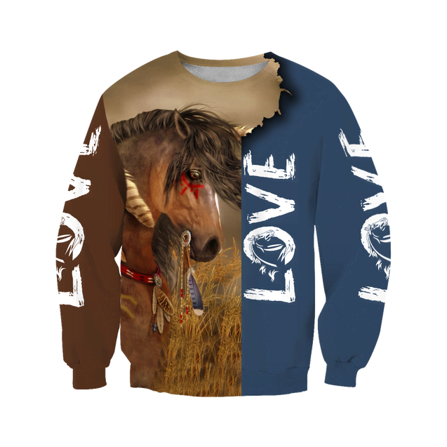 3D Akhal Teke Horse Shirt - Winter Set for Men and Women JJ1613-Apparel-NNK-Sweat Shirt-S-Vibe Cosy™