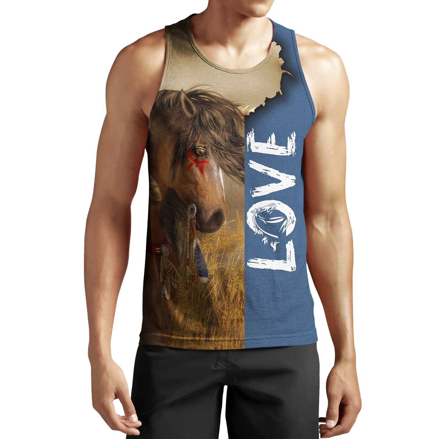 3D Akhal Teke Horse Shirt - Winter Set for Men and Women JJ1613-Apparel-NNK-Tank Top-S-Vibe Cosy™