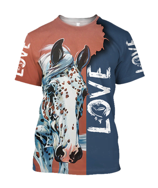 3D Appaloosa Horse Shirt - Winter Set for Men and Women JJ1614-Apparel-NNK-T-Shirt-S-Vibe Cosy™