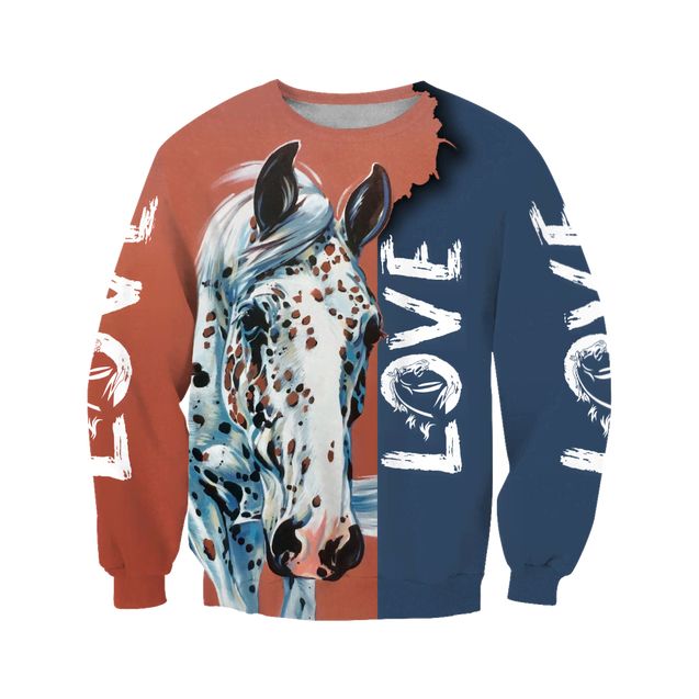 3D Appaloosa Horse Shirt - Winter Set for Men and Women JJ1614-Apparel-NNK-Sweat Shirt-S-Vibe Cosy™