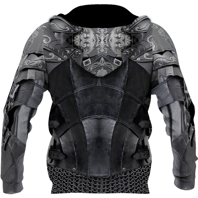 3D Printed Hoodie Chainmail Knight Armor Clothes MP799-Apparel-MP-Hoodie-S-Vibe Cosy™