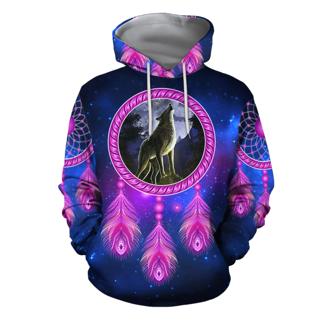 Native Wolf 3D All Over Printed Hoodie MP873-Apparel-MP-Hoodie-S-Vibe Cosy™