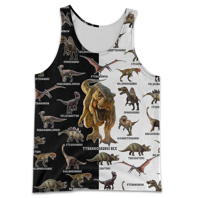 DINOSAUR 3D ALL OVER PRINTED SHIRTS MP895-Apparel-MP-Tanktop-S-Vibe Cosy™