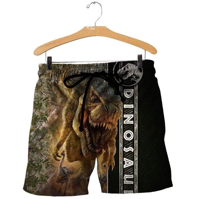 DINOSAUR 3D ALL OVER PRINTED SHIRTS MP897-Apparel-MP-Shorts-S-Vibe Cosy™