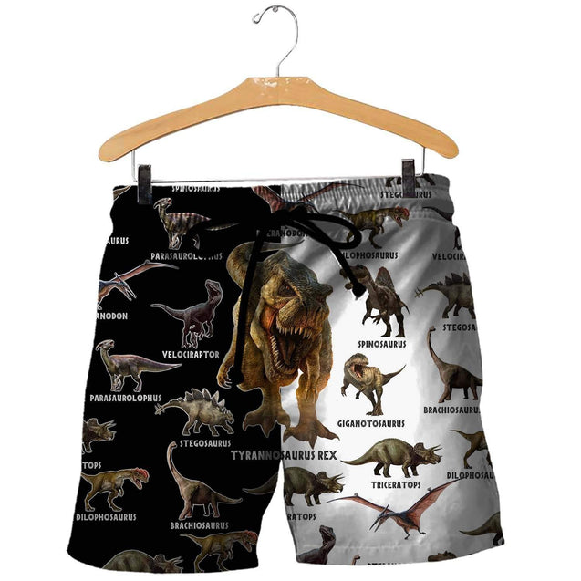 DINOSAUR 3D ALL OVER PRINTED SHIRTS MP895-Apparel-MP-Shorts-S-Vibe Cosy™