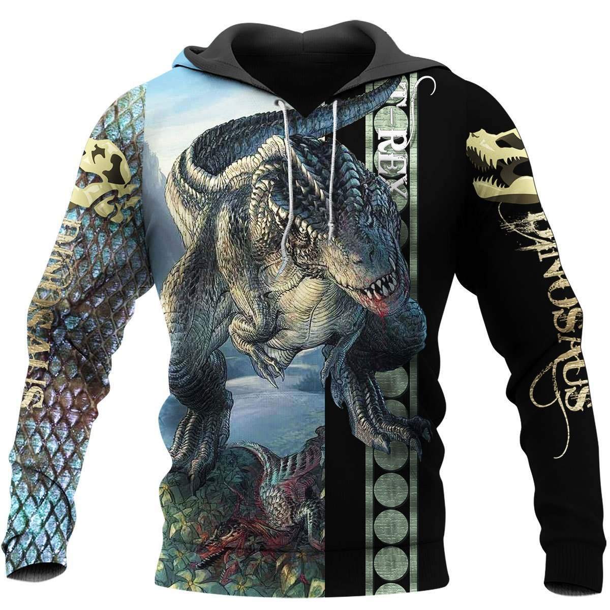 DINOSAUR ART 3D ALL OVER PRINTED SHIRTS MP899-Apparel-MP-Hoodie-S-Vibe Cosy™