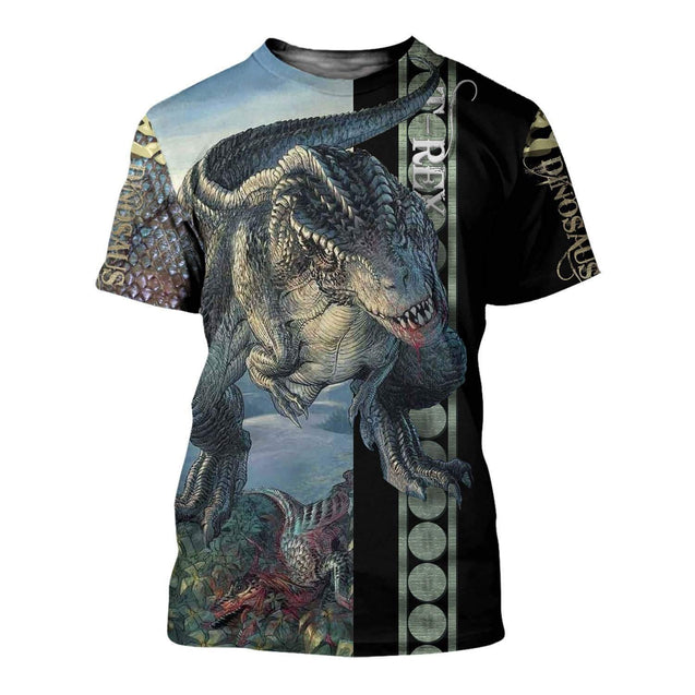 DINOSAUR ART 3D ALL OVER PRINTED SHIRTS MP899-Apparel-MP-T shirt-S-Vibe Cosy™