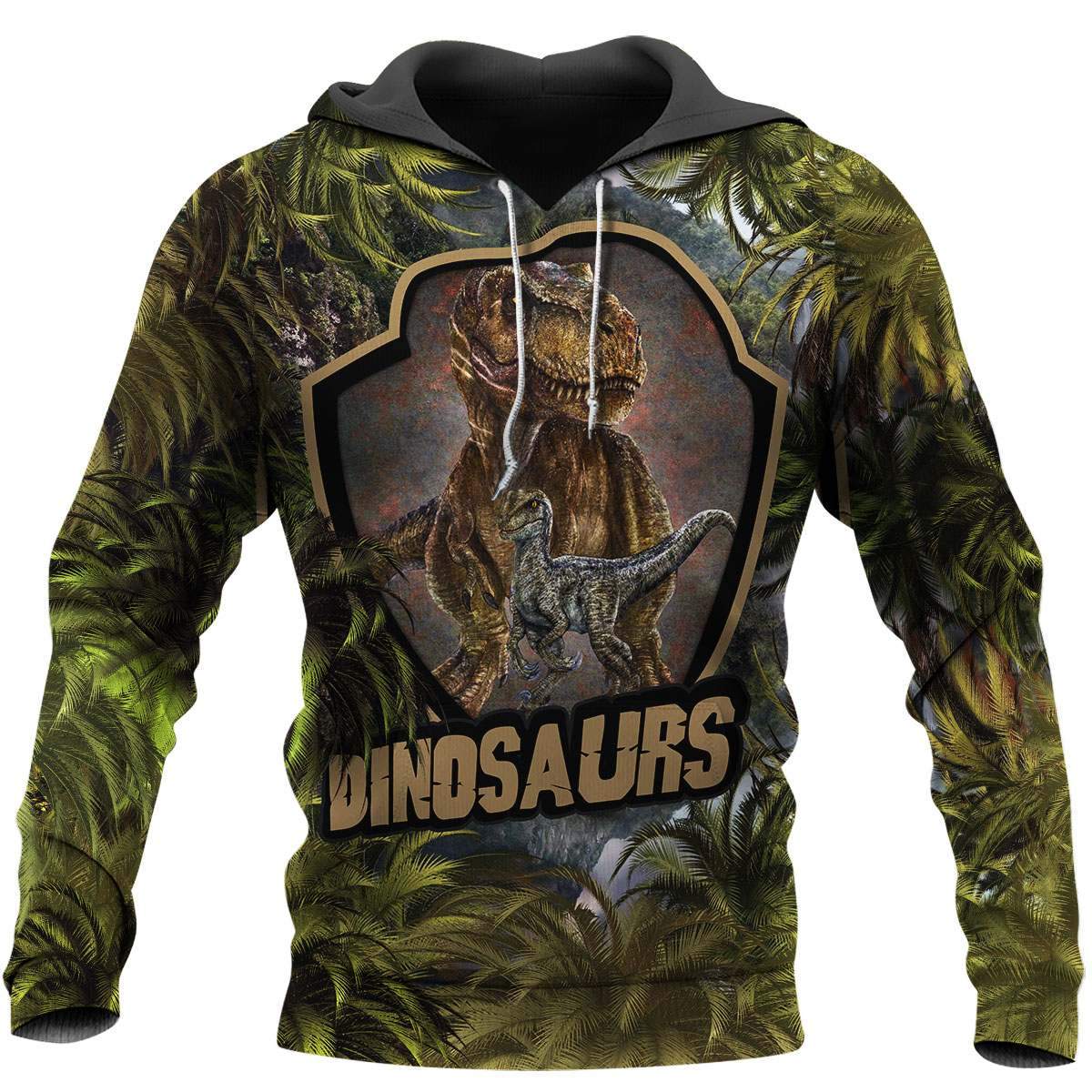 DINOSAURS 3D ALL OVER PRINTED SHIRTS MP902-Apparel-MP-Hoodie-S-Vibe Cosy™