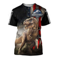 COOL T REX DINOSAUR 3D ALL OVER PRINTED SHIRTS MP904-Apparel-MP-Hoodie-S-Vibe Cosy™