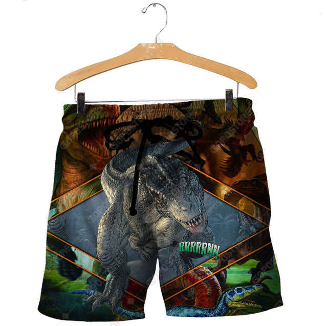 COOL DINOSAUR 3D ALL OVER PRINTED SHIRTS MP905-Apparel-MP-Shorts-S-Vibe Cosy™