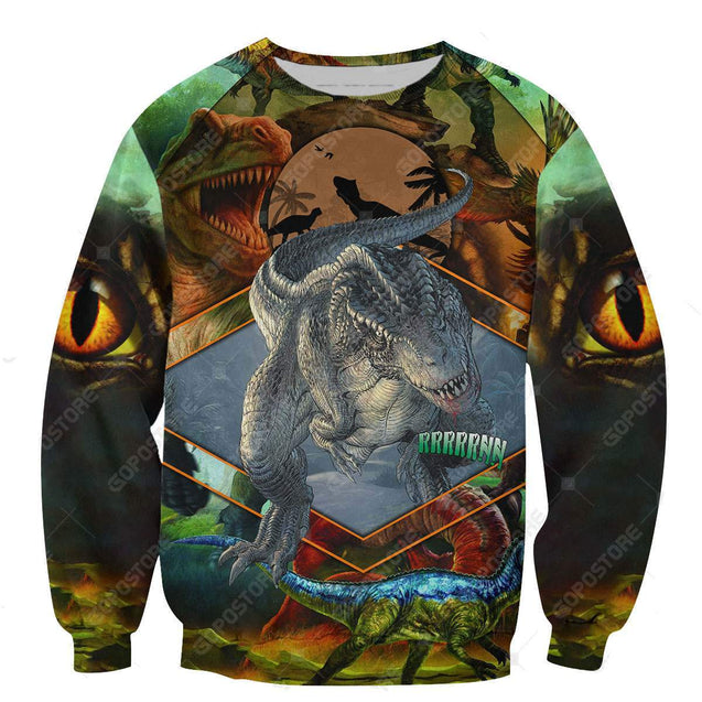 COOL DINOSAUR 3D ALL OVER PRINTED SHIRTS MP905-Apparel-MP-sweatshirt-S-Vibe Cosy™