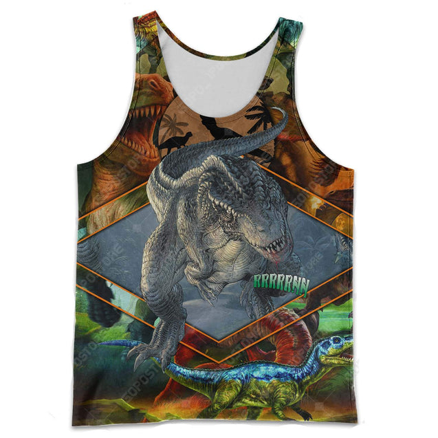 COOL DINOSAUR 3D ALL OVER PRINTED SHIRTS MP905-Apparel-MP-Hoodie-S-Vibe Cosy™