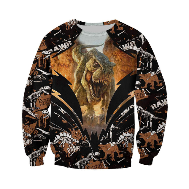 DINOSAURS 3D ALL OVER PRINTED SHIRTS MP906-Apparel-MP-Hoodie-S-Vibe Cosy™