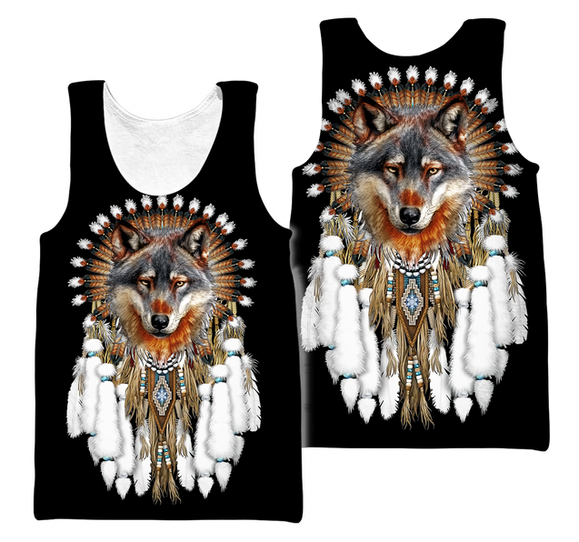 Native Wolf Dreamcatcher 3D Hoodie MP874-Apparel-MP-Hoodie-S-Vibe Cosy™