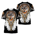 Native Wolf Dreamcatcher 3D Hoodie MP874-Apparel-MP-T shirt-S-Vibe Cosy™