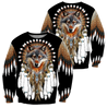 Native Wolf Dreamcatcher 3D Hoodie MP874-Apparel-MP-sweatshirt-S-Vibe Cosy™