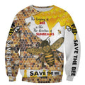 Save The Bee 3D All Over Printed Shirts For Men And Women MP940-Apparel-MP-Sweatshirts-S-Vibe Cosy™