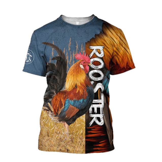 Rooster 3D All Over Printed Shirts for Men and Women AM261201-Apparel-TT-T-Shirt-S-Vibe Cosy™