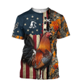 Rooster 3D All Over Printed Shirts for Men and Women AM261202-Apparel-TT-T-Shirt-S-Vibe Cosy™