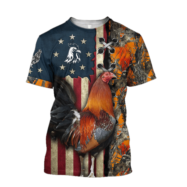 Rooster 3D All Over Printed Shirts for Men and Women AM261202-Apparel-TT-T-Shirt-S-Vibe Cosy™