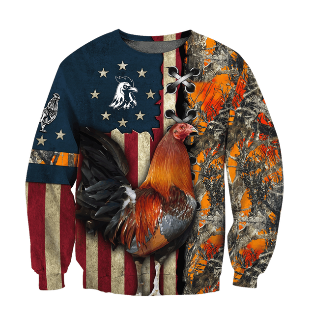 Rooster 3D All Over Printed Shirts for Men and Women AM261202-Apparel-TT-Sweatshirts-S-Vibe Cosy™