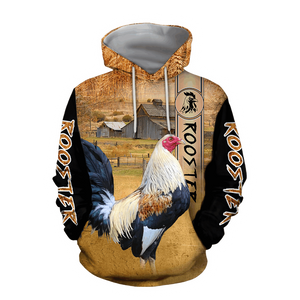 Rooster 3D All Over Printed Shirts for Men and Women AM251203-Apparel-TT-Hoodie-S-Vibe Cosy™