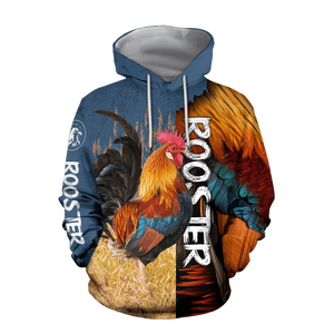 Rooster 3D All Over Printed Shirts for Men and Women AM261201-Apparel-TT-Hoodie-S-Vibe Cosy™