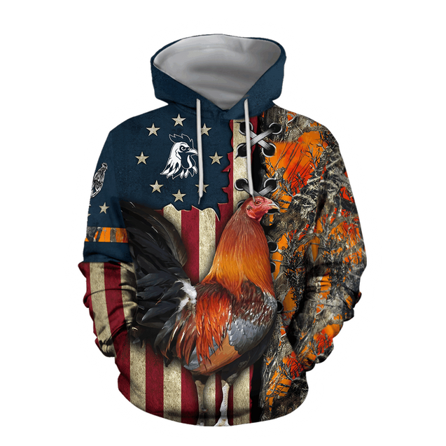 Rooster 3D All Over Printed Shirts for Men and Women AM261202-Apparel-TT-Hoodie-S-Vibe Cosy™