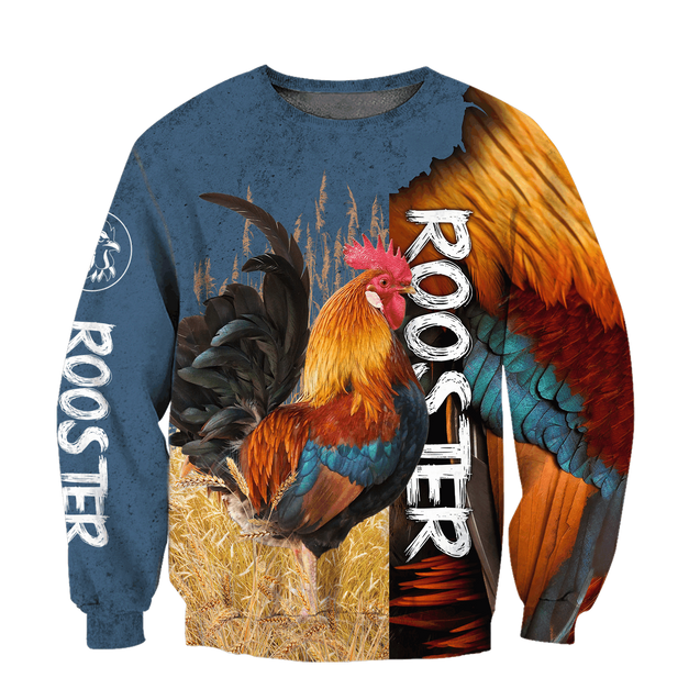 Rooster 3D All Over Printed Shirts for Men and Women AM261201-Apparel-TT-Sweatshirts-S-Vibe Cosy™