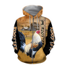 Rooster 3D All Over Printed Shirts for Men and Women AM251203-Apparel-TT-Zipped Hoodie-S-Vibe Cosy™