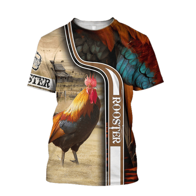 Rooster 3D All Over Printed Shirts for Men and Women AM261226-Apparel-TT-T-Shirt-S-Vibe Cosy™