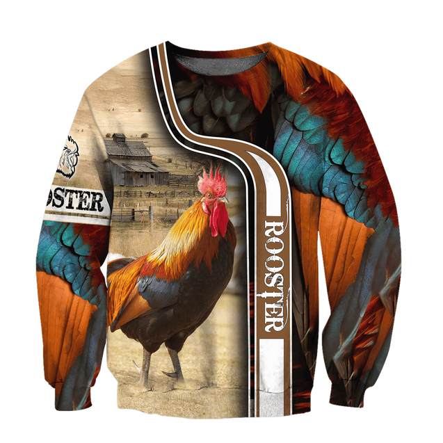 Rooster 3D All Over Printed Shirts for Men and Women AM261226-Apparel-TT-Sweatshirts-S-Vibe Cosy™