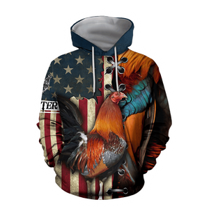 Rooster 3D All Over Printed Shirts for Men and Women AM271201-Apparel-TT-Hoodie-S-Vibe Cosy™