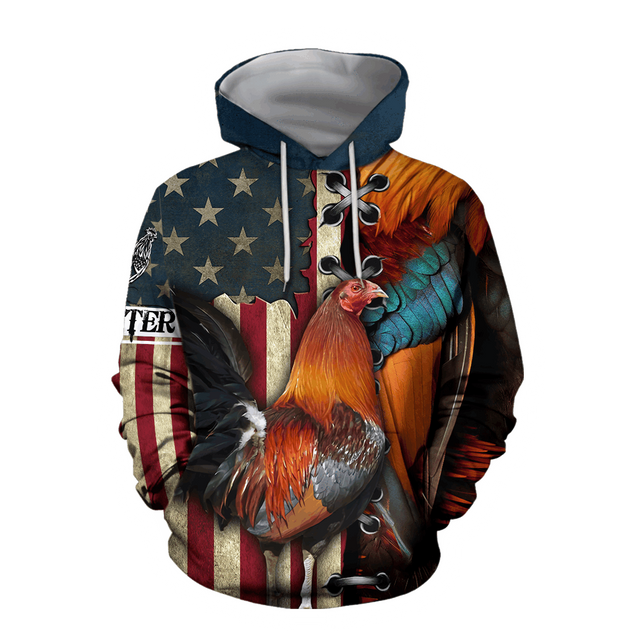 Rooster 3D All Over Printed Shirts for Men and Women AM271201-Apparel-TT-Hoodie-S-Vibe Cosy™