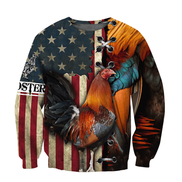 Rooster 3D All Over Printed Shirts for Men and Women AM271201-Apparel-TT-Sweatshirts-S-Vibe Cosy™