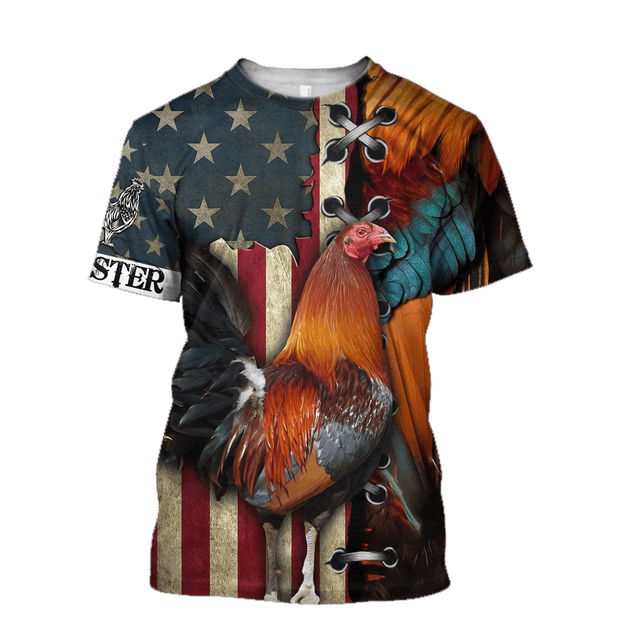 Rooster 3D All Over Printed Shirts for Men and Women AM271201-Apparel-TT-T-Shirt-S-Vibe Cosy™