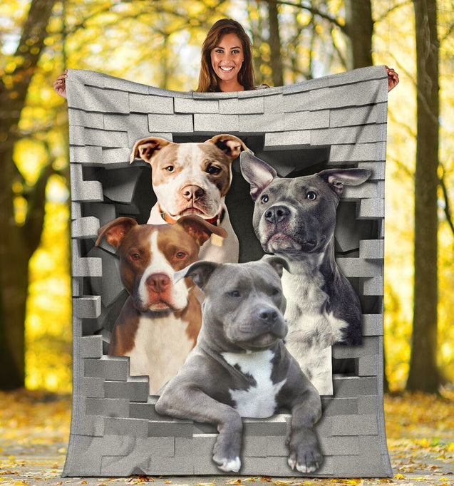 Pitbull - Premium Blanket - Pitbull Lovers SK02-Quilt-NNK-Youth-Vibe Cosy™