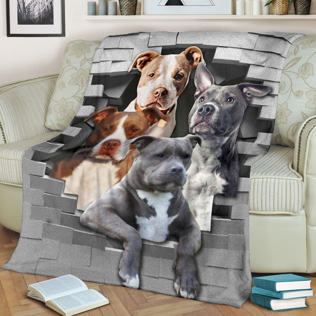 Pitbull - Premium Blanket - Pitbull Lovers SK02-Quilt-NNK-Youth-Vibe Cosy™