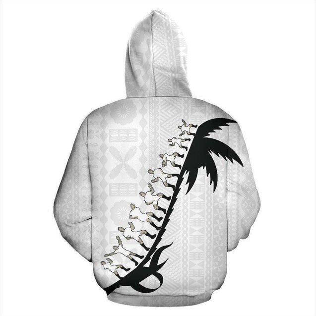 Fiji Cibi War Dance Hoodie White NNK-Apparel-NNK-Hoodie-S-Vibe Cosy™