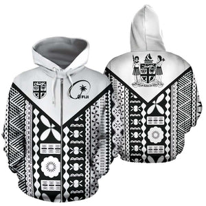 Fiji Tapa Zip Up Hoodie NNK-Apparel-NNK-Zipped Hoodie-S-Vibe Cosy™