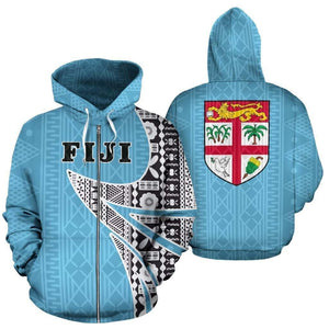 Fiji Coat Of Arms Polynesian Zip-Up Hoodie - Warrior Style NNK-Apparel-NNK-Hoodie-S-Vibe Cosy™