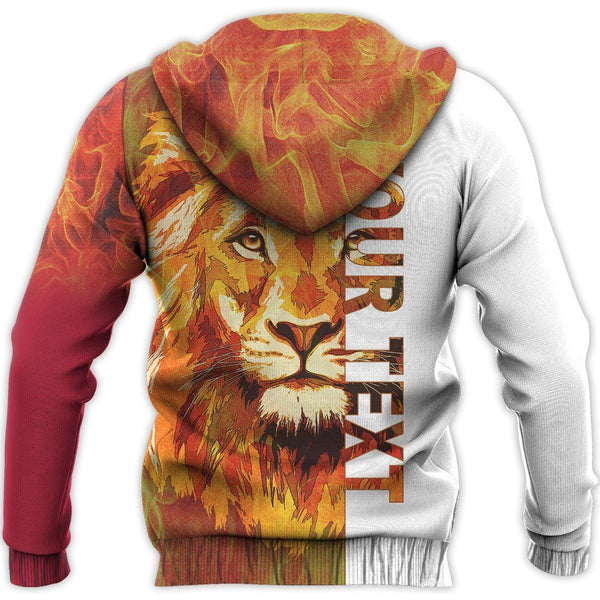 Scotland Custom Hoodie - FLag & Lion Fire (Red) NNK022906 - Vibe Cosy™